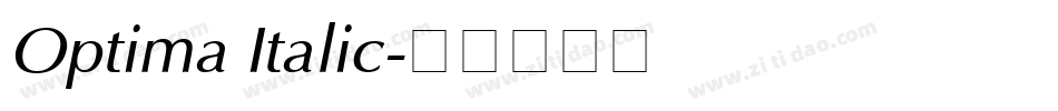 Optima Italic字体转换